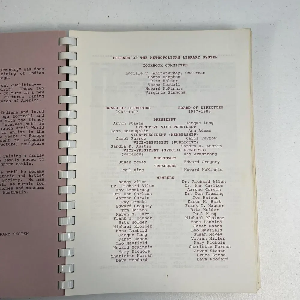Vintage Sooner Prairie Receipts 1889-1989 Oklahoma Cookbook Softcover‎ History